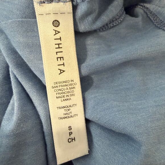 Athleta Tranquility Oversized Tunic Top Heritage Blue Long Sleeve Women’s Small - Picture 5 of 11